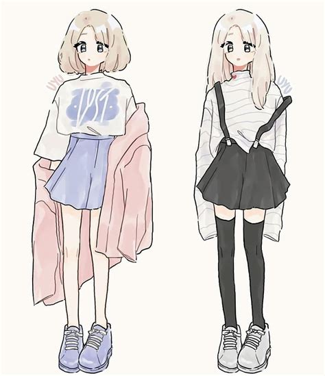 26 cute anime outfits to draw references galery anime