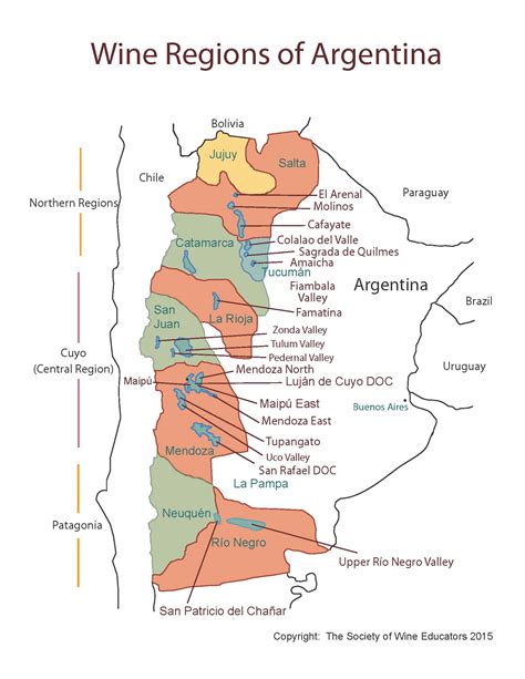 Argentina Wine Regions Map