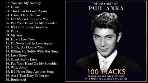 Paul Anka Greatest Hits Full Album Paul Anka Best Of Playlist 2021 Youtube