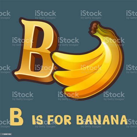 Vetores De Letra B E Banana Do Alfabeto Das Crianças E Mais Imagens De