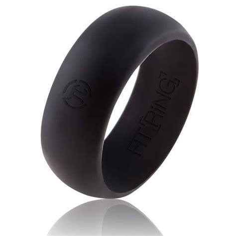 Fitring ™ Powered By Arthletic™ Mens Silicone Wedding Ring Black