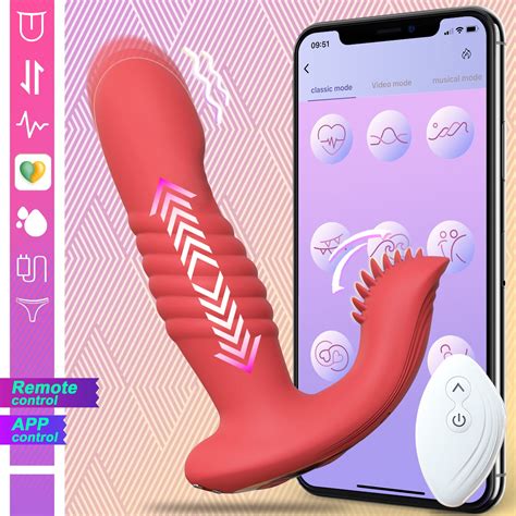 Erifxes Vibrator Vibrators Remote Control Thrusting Vibrator App Wearable Sex Toys Bluetooth G