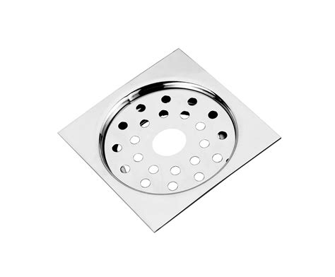 Buy New Ware Square 4 Inch X 4 Inch Stainless Steel Bathroom Jali Trap Floor Drain With Center