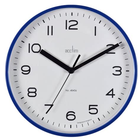 20cm Runwell Midnight Blue Wall Clock By Acctim Acctim Clock Shop