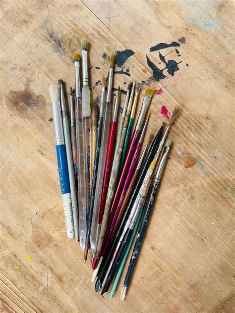 Assorted Vintage Paint Brushes Used Artist Supplies Etsy