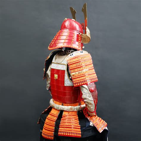 Handmade Red Japanese Samurai Armor For Yukimura Sanada With Kuro