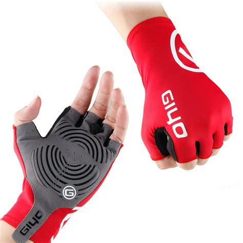 1 Pair Womens Fingerless Cycling Bicycle Gloves Shock Absorbing Gel