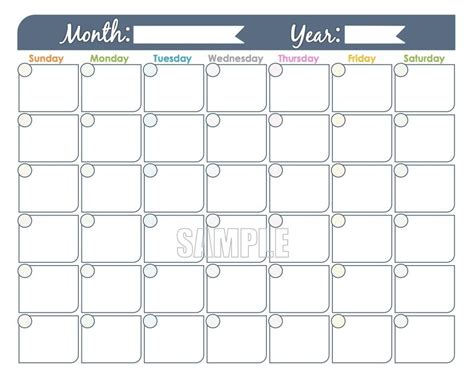 Printable Monthly Calendar That I Can Edit | Calendar Template Printable