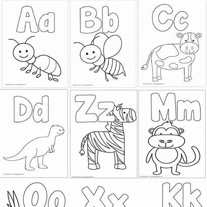 Alphabet Coloring Pages Sheets Whole Easy Fun