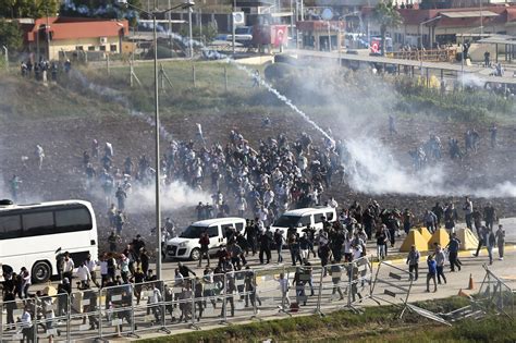 Turkish Police Tear Gas Pro Palestinian Protesters At Air Base Used By