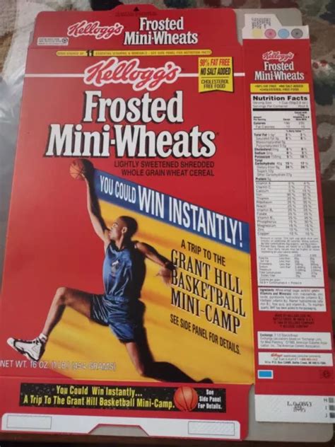 Vintage Kelloggs 1995 Mini Wheats Cereal Empty Unused Flat Box ~grant