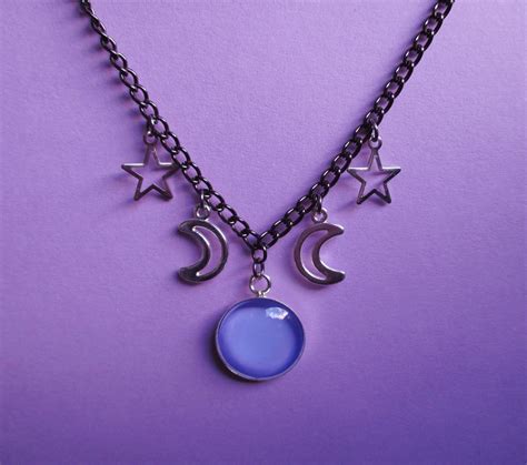 Pastel Goth Celestial Necklacegrungewitchy Jewelrygothic Jewelry