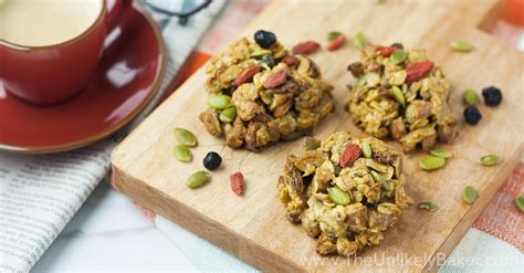 Add in remaining ingredients (except flax) & process until smooth. Healthy Superfood Breakfast Cookies (with video) - The ...