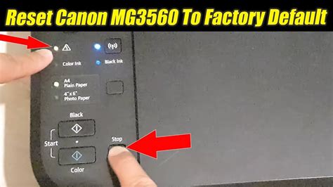The canon printer menu provides access to factory reset options. How to Reset Canon MG3560 Printer Back to Factory Default ...