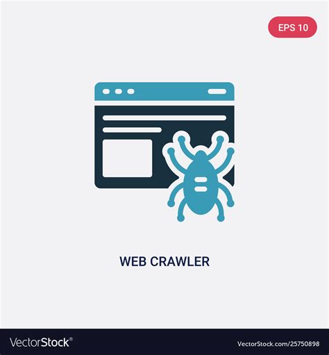 Two Color Web Crawler Icon From Ui Concept Vector Image