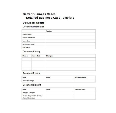 12 Business Case Templates Free Sample Example Format Download