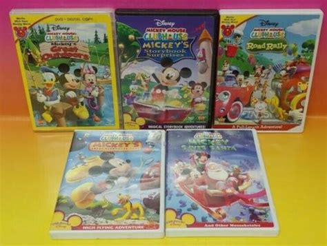Lot Of 5 Mickey Mouse Clubhouse DVD S Road Rally Santa Hunt Outdoors
