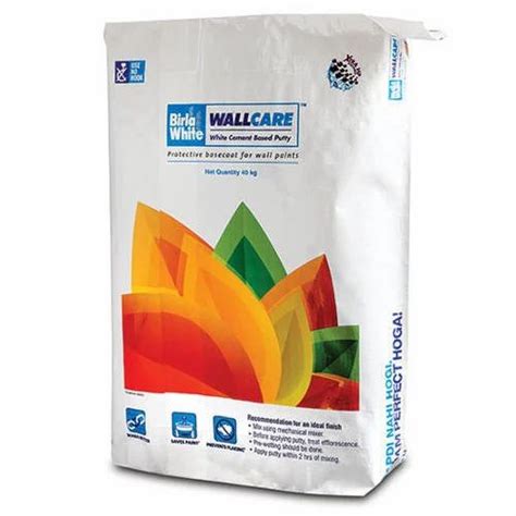 Birla White Wall Care Putty Packing Size 20 Kg Rs 900kg Klg Ecolite