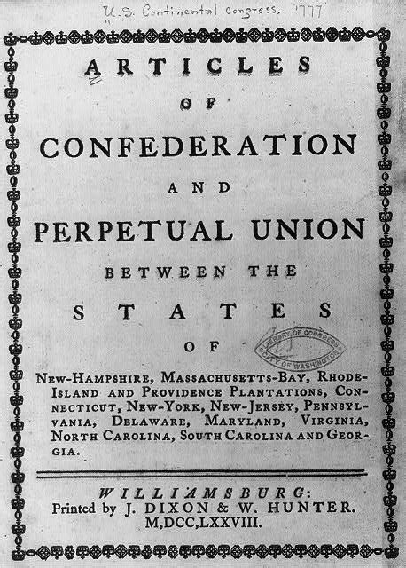Articles Of Confederation Encyclopedia Of Greater