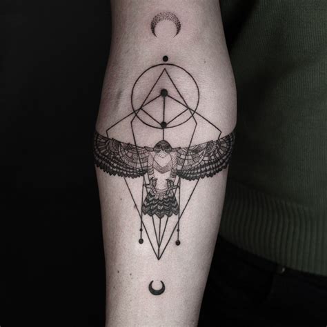 Geometric Tattoos That Combine Fine Lines And Nature