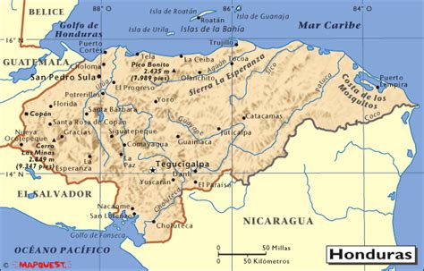 Mapas GeogrÁficos De Honduras Mundo Latino™