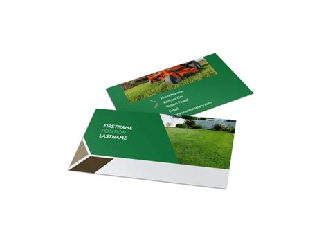 Professional mowing lawn care business card. Green Lawn Care Business Card Template | MyCreativeShop