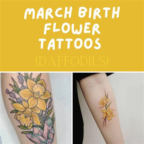 March And August Birth Flower Tattoo