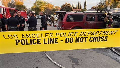 Man Found Dead Following Fiery Crash In Panorama City A Photo On