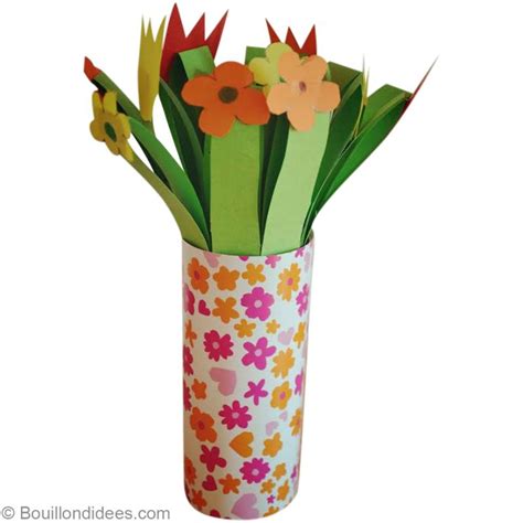 Activité manuelle de Fête des Mères : Bouquet de fleurs en papier