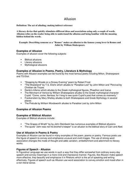 42 Allusion Examples Ms Word Pdf Examples