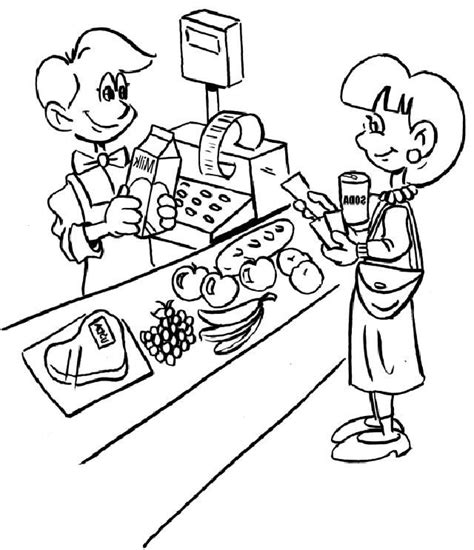 Grocery Store Adult Coloring Pages