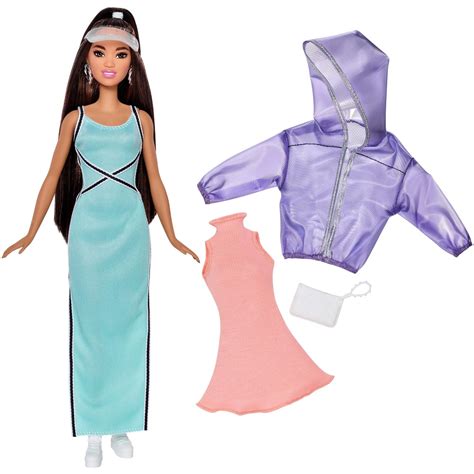 Barbie Fashionistas Doll with Brunette Hair & Sporty Chic Outfits ...