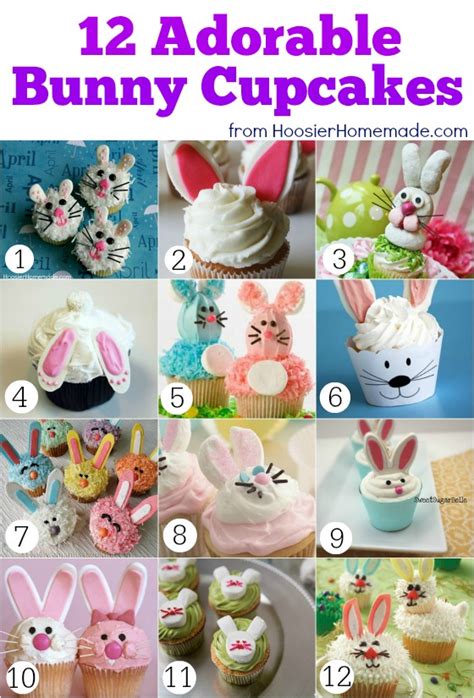 12 Adorable Easter Bunny Cupcakes Hoosier Homemade