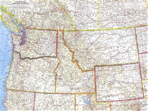 Northwestern United States Map 1960