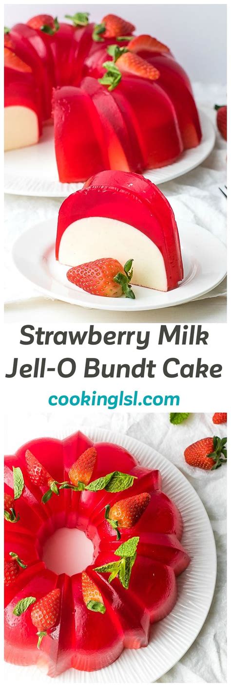 1 hr and 40 mins. Milk Strawberry Jell-O Mold Bundt | Recipe | Recipe Box ...