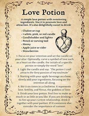 How To Make A Love Potion Recipe Wicca Love Spell Witchcraft Love Spells Wiccan Spells