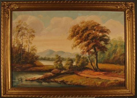 3108 Bm Brown Oil Painting On Canvas Landscape Lot 3108