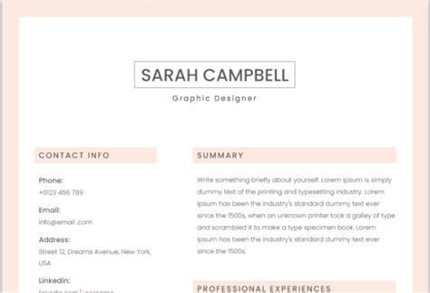Using a cv template in word has come a long way. Download Template Cv Word Gratis Simple - Contoh Gambar Template