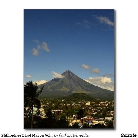 Philippines Bicol Mayon Volcano Photography Postcard Amazing