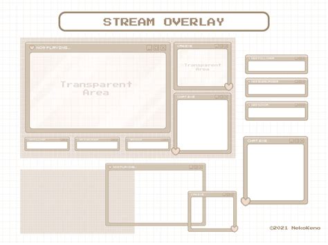 Stream Overlay Package For Twitch Cozy Brown Beige Cute Etsy
