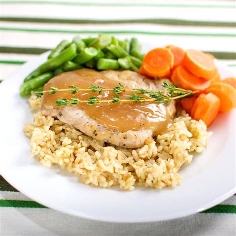 This is a quick and easy gluten free, paleo, keto, and low carb diet friendly recipe. Seasoned Pork Chop with Gravy | DineWise | Pork chops and ...