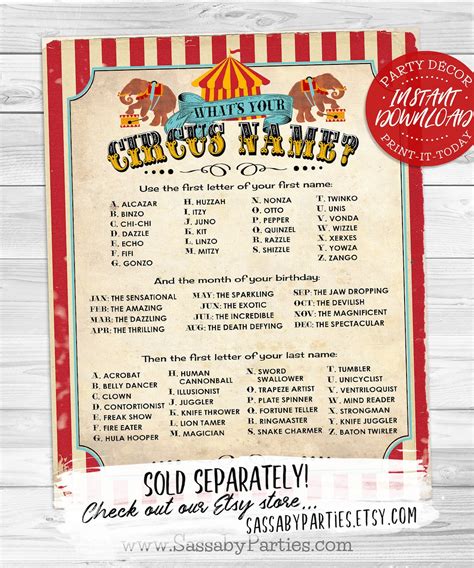 30 Vintage Circus Game Carnival Signs Posters Classic Etsy