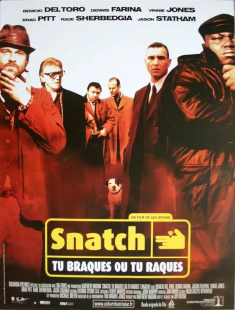 Snatch Affiche CinÉma Originale Roulee 53x40 Movie Poster Guy Ritchie