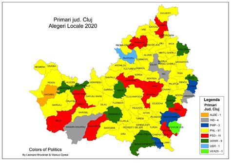 Harta Politică A Județului Cluj După Alegerile Locale Ziar Gazeta De