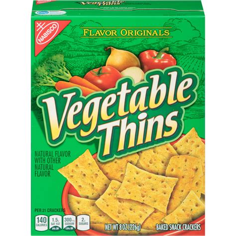 Nabisco Vegetable Thin Crackers 1 Box 8 Oz