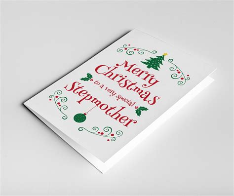 Stepmother Christmas Card Stepmom Christmas T For