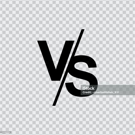 Vs Versus Letters Vector Logo Isolated On Transparent Background Vs