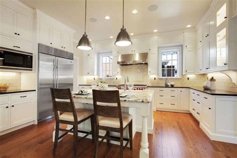 But cleaning your kitchen cabinets, following the steps below, can restore them to their original color and shine, making your entire kitchen want an even deeper cabinet cleaning? White Shaker Style Farmhouse Kitchen - Crystal Cabinets