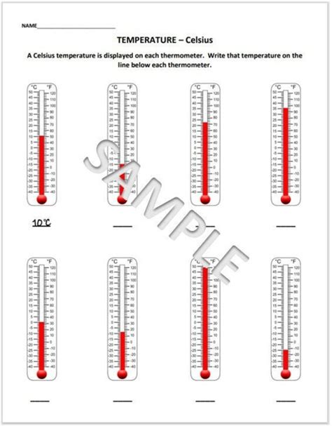 Printable Temperature Worksheets Celsius And Fahrenheit Temperature Practice Sheets Homeschool