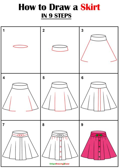 How To Draw A Skirt In 9 Easy Steps With Video Tutorial